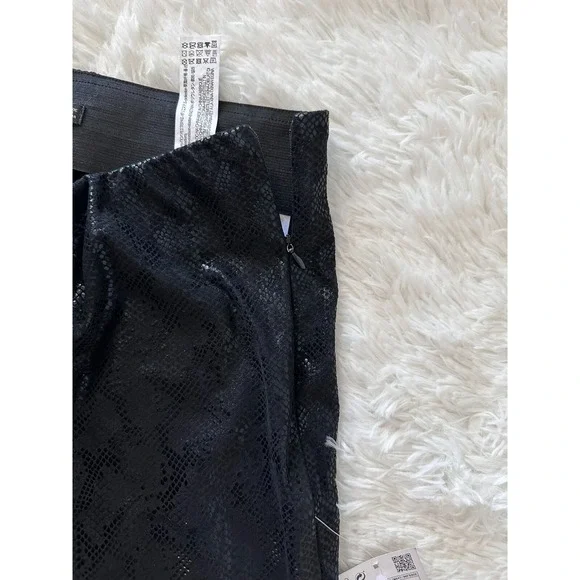Zara Basic Women's Size XL Black Snake Print Zip Up Hem Legging Pant - Picture 11 of 13